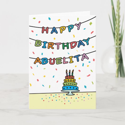 Carte d'anniversaire pour Abuelita (Devant)
