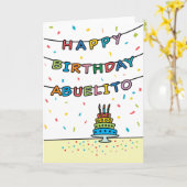 Carte d'anniversaire pour Abuelito (Fleur jaune)