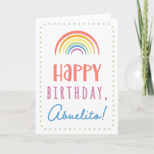 Carte d'anniversaire pour Abuelito (Devant)