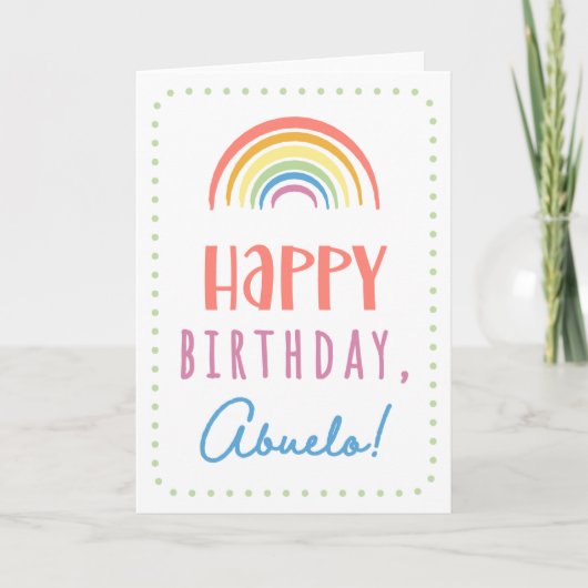 Carte d'anniversaire pour Abuelo (Devant)