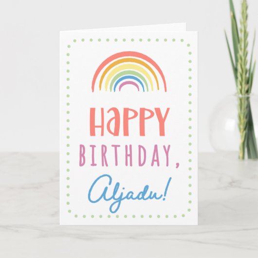 Carte d'anniversaire pour Aljadu (Devant)