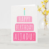 Carte d'anniversaire pour Aljadu (Fleur jaune)