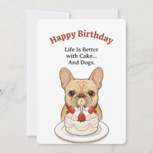 Carte d'anniversaire pour amateur de chien Bouledo