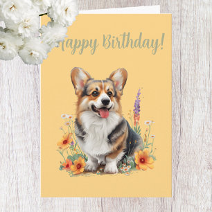 Carte d'anniversaire pour amateur de chien Corgi m