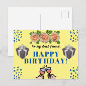 Carte d'anniversaire pour ami (Devant / Derrière)