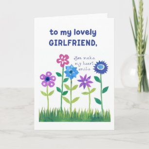 Carte d'anniversaire pour ami - Flower Power