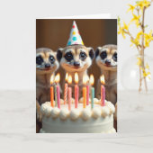 Carte d'anniversaire pour amis à fourrure douce (Fleur jaune)