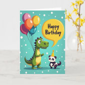 Carte d'anniversaire pour amis doux (Fleur jaune)