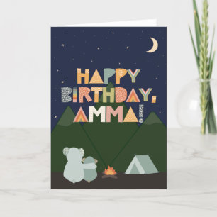 Carte d'anniversaire pour Amma