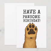 Carte d'anniversaire pour amoureux de chiens – Joy (Devant / Derrière)