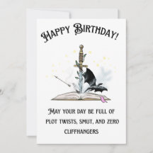 Carte d'anniversaire pour amoureux de livres coqui