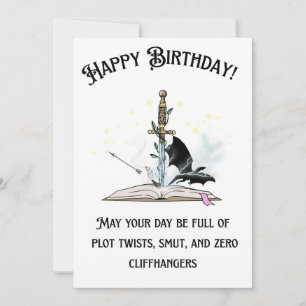 Carte d'anniversaire pour amoureux de livres coqui