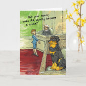 Carte d'anniversaire pour Amoureux des chiens - Lo (Fleur jaune)