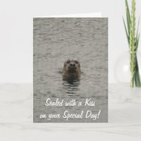 Carte d'anniversaire pour amoureux du phoque