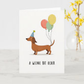 Carte d'anniversaire pour animal brun (Fleur jaune)