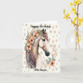Carte d'anniversaire pour animal de compagnie Hors (Fleur jaune)
