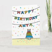 Carte d'anniversaire pour Anya (Devant)