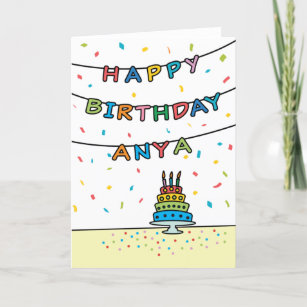 Carte d'anniversaire pour Anya