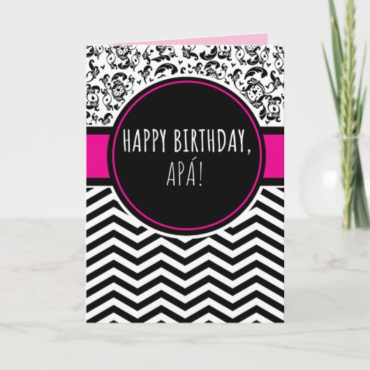 Carte d'anniversaire pour Apá (Devant)