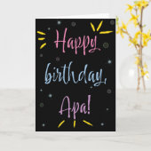 Carte d'anniversaire pour Apa (Fleur jaune)