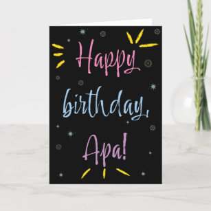 Carte d'anniversaire pour Apa