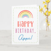 Carte d'anniversaire pour Appa (Fleur jaune)