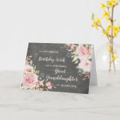 Carte d'anniversaire pour arrière-petite-fille Fle (Fleur jaune)