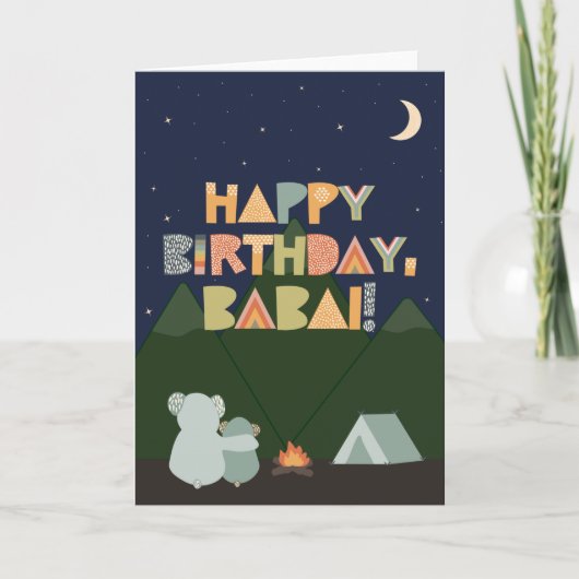 Carte d'anniversaire pour Babai (Devant)