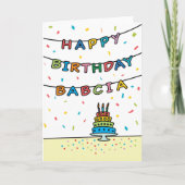 Carte d'anniversaire pour Babcia (Devant)