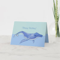 Carte d'anniversaire pour baleines