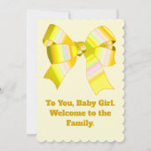 Carte d'anniversaire pour bébé (Dos)