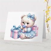 Carte d'anniversaire pour bébé (Fleur jaune)