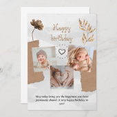 Carte d'anniversaire pour bébé (Devant / Derrière)