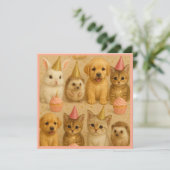 Carte d'anniversaire pour bébé animal ! (Debout devant)