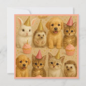Carte d'anniversaire pour bébé animal ! (Devant)