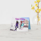 Carte d'anniversaire pour bébé d'hiver (Fleur jaune)