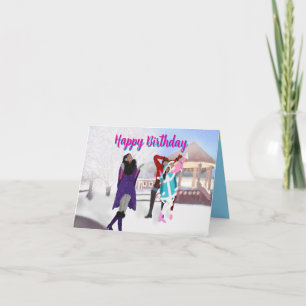 Carte d'anniversaire pour bébé d'hiver