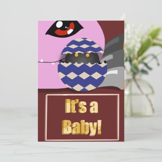 Carte d'anniversaire pour bébé Digimon (Debout devant)