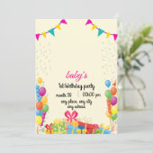 carte d'anniversaire pour bébé fille (Debout devant)