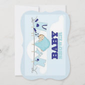 carte d'anniversaire pour bébé GARÇON BLEU (Dos)