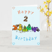 Carte d'anniversaire pour bébé Oiseaux colorés - P (Fleur jaune)