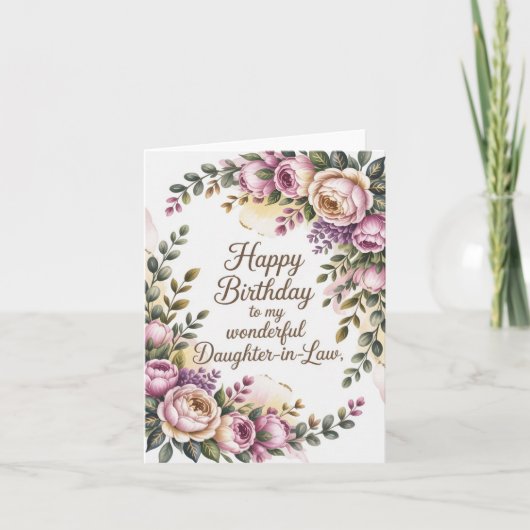 Carte d'anniversaire pour belle-fille (Devant)