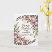 Carte d'anniversaire pour belle-fille (Fleur jaune)