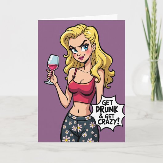 Carte d'anniversaire pour blonde Sassy (Devant)