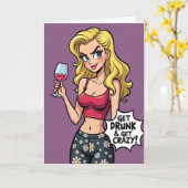 Carte d'anniversaire pour blonde Sassy (Fleur jaune)