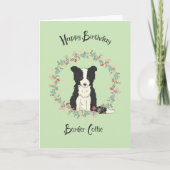Carte d'anniversaire pour border collie (Devant)