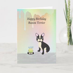 Carte d'anniversaire pour Boston Terrier Dog