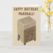 Carte d'anniversaire pour cajon (Fleur jaune)