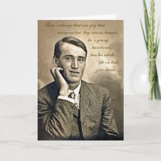 Carte d'anniversaire pour ce type (Devant)