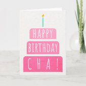 Carte d'anniversaire pour Cha (Devant)